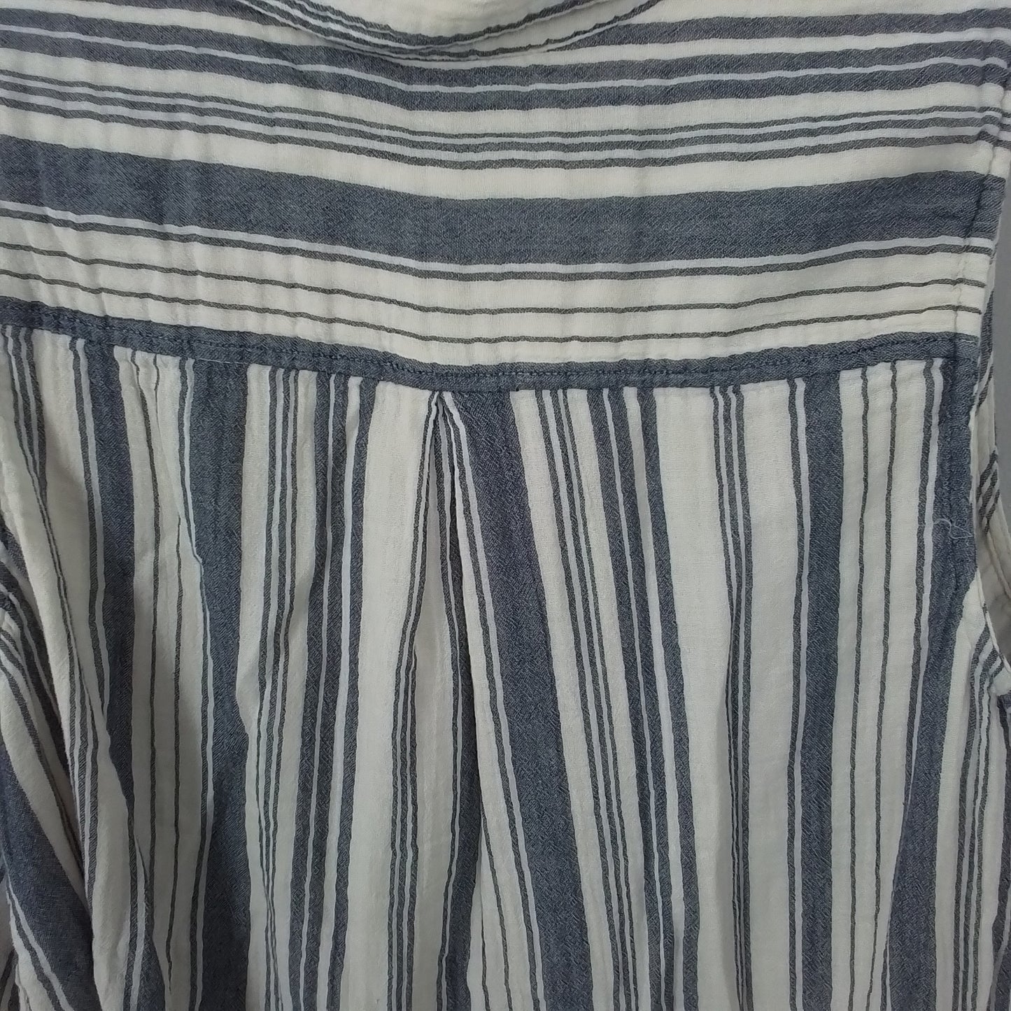 TIME AND TRU Women's Shirt -  off-White, grey blue XXL, Cotton