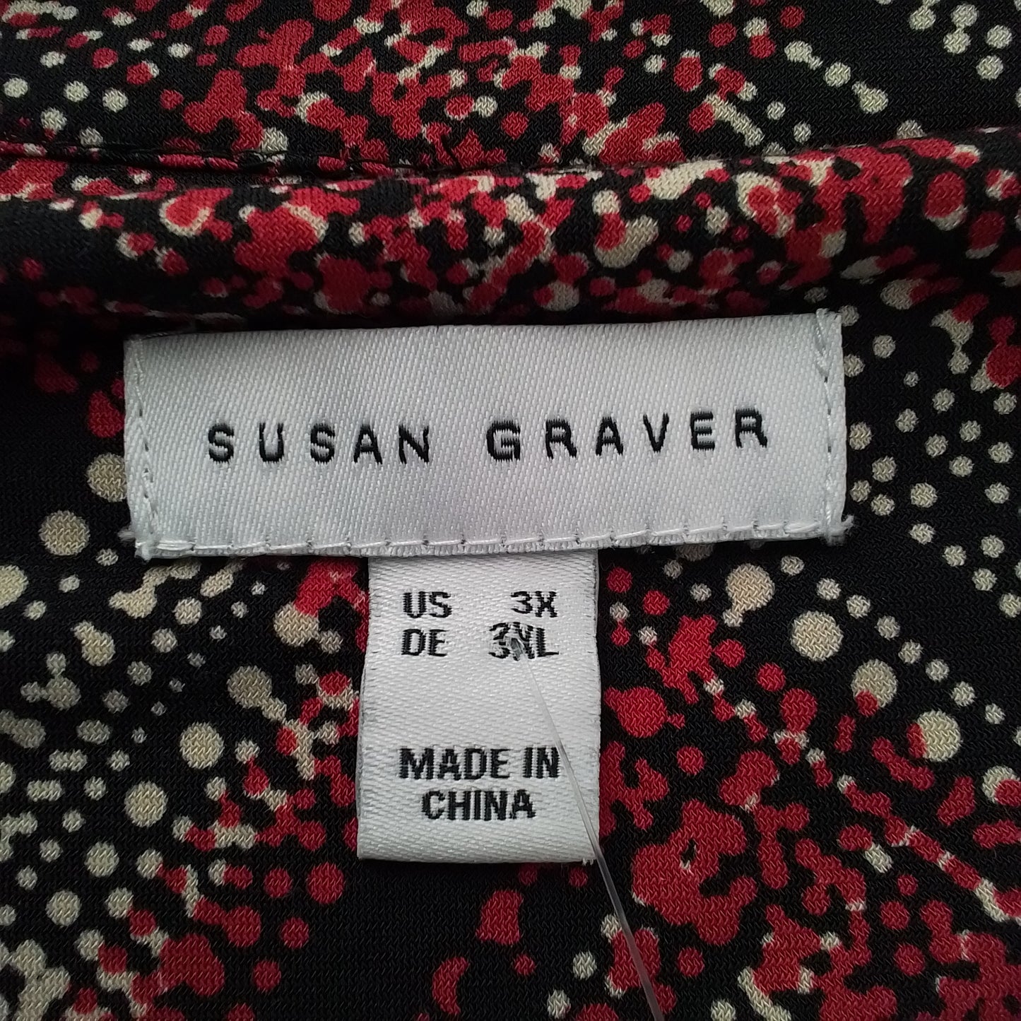 Women's Red Blouse 3X Polyester