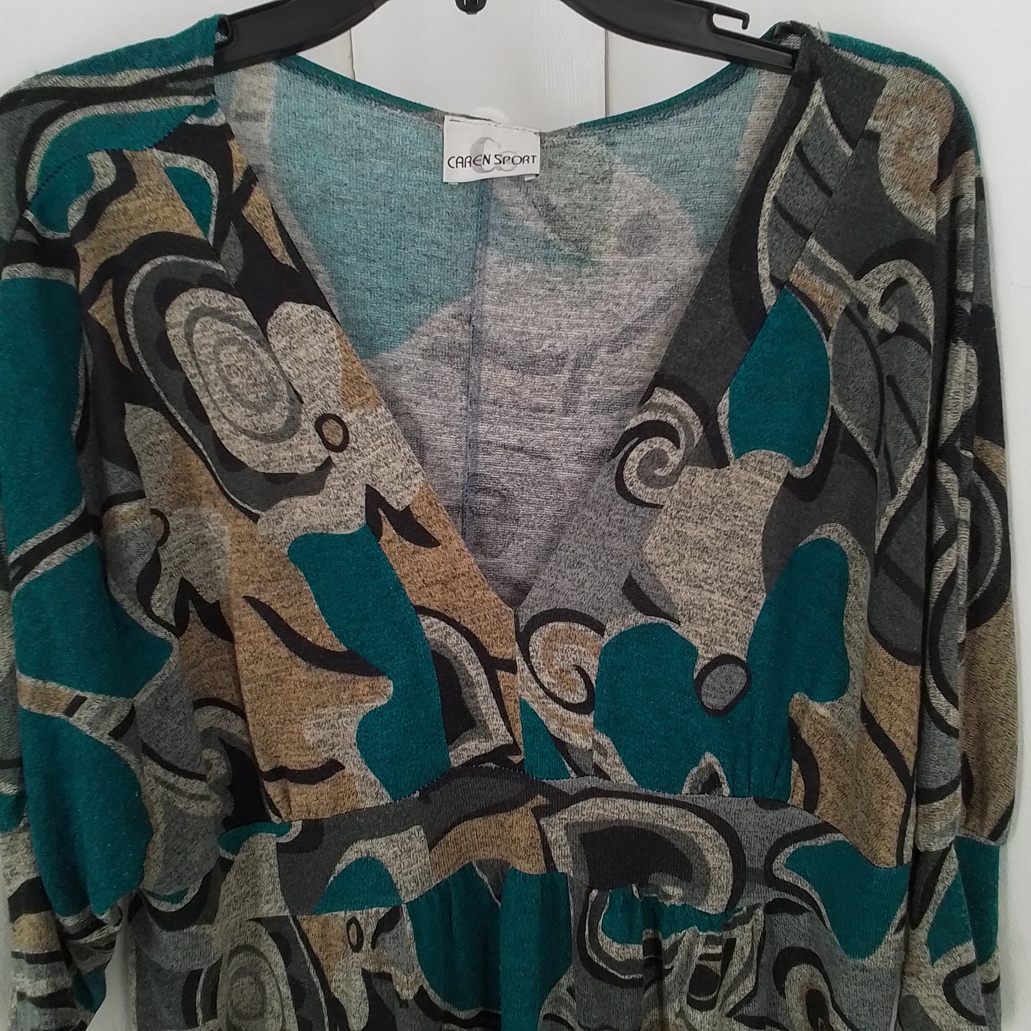 Women's Aqua & Grey Shirt - Unknown Brand