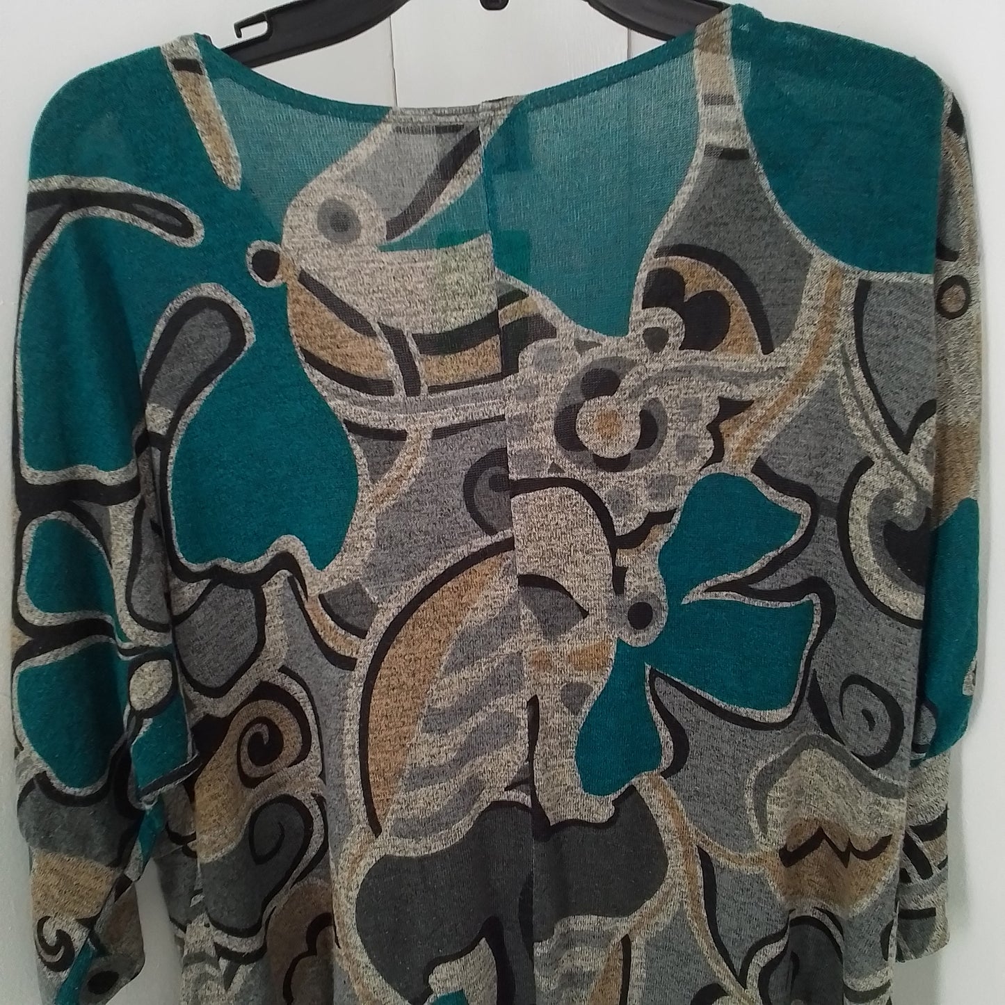 Women's Aqua & Grey Shirt - Unknown Brand