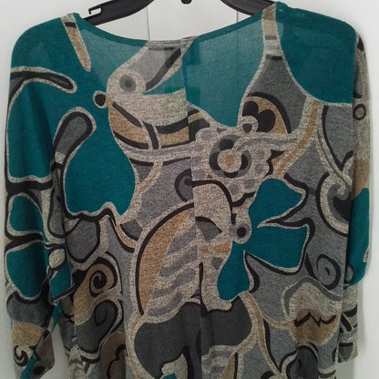 Women's Aqua & Grey Shirt - Unknown Brand