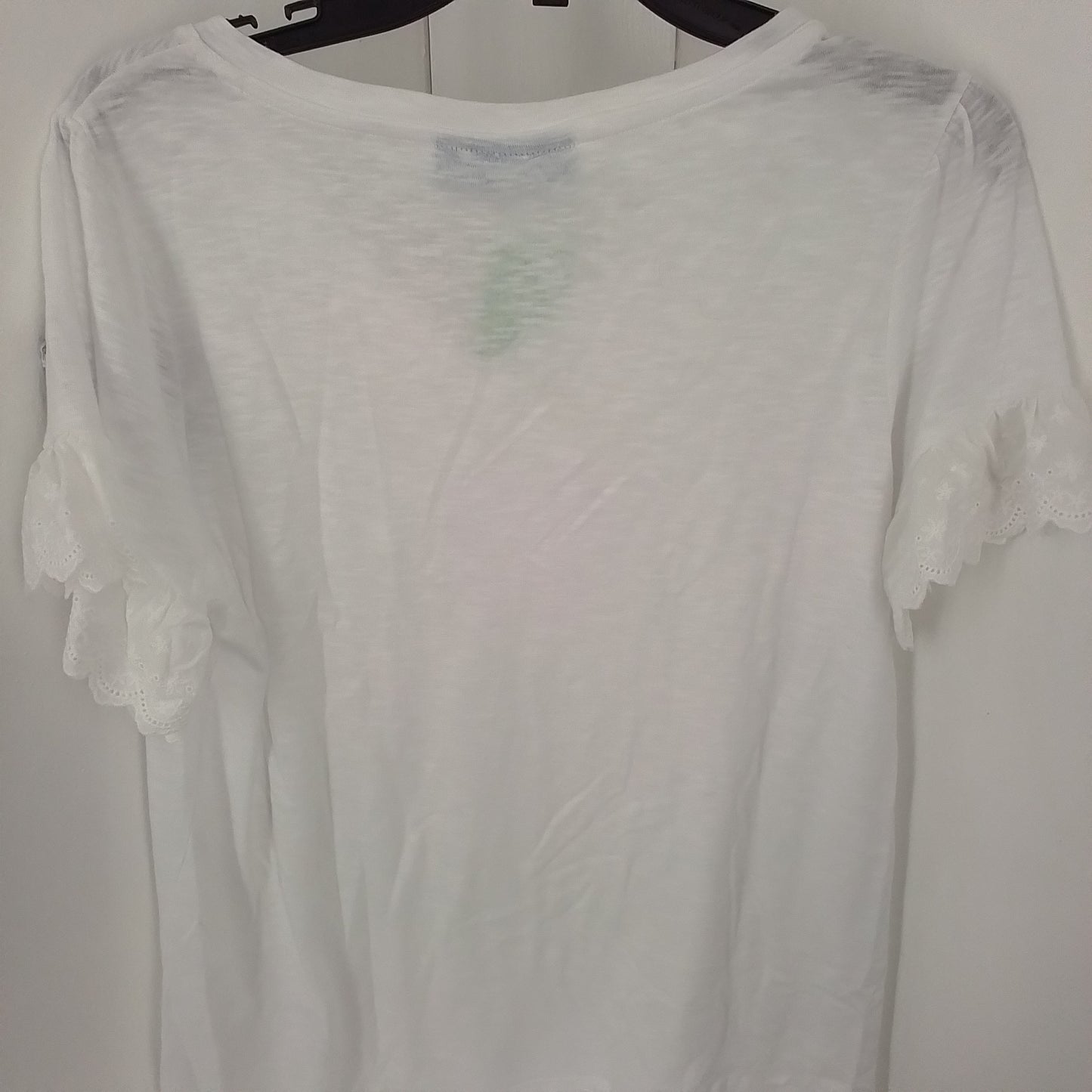 Women's White Shirt - Size L, Cotton/Polyester
