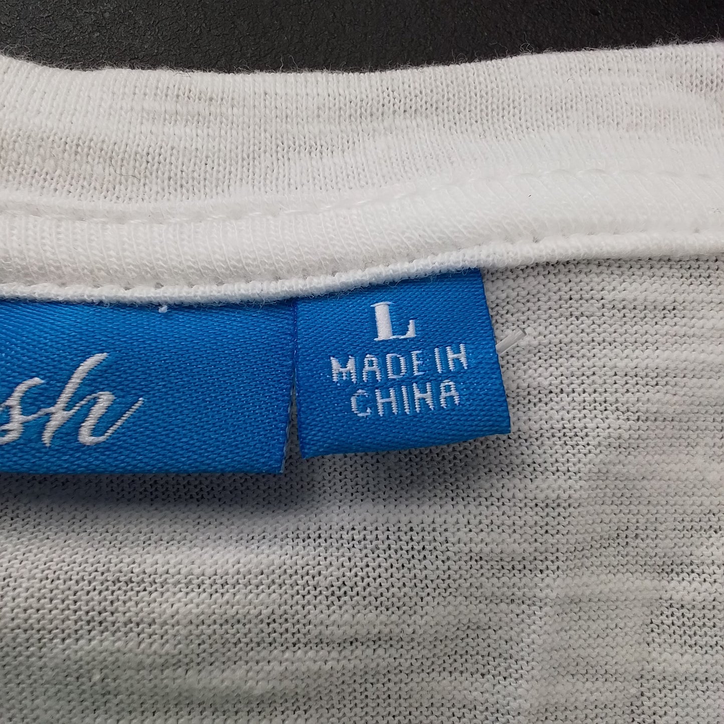 Women's White Shirt - Size L, Cotton/Polyester