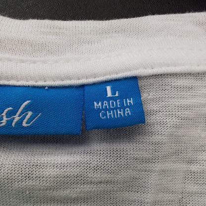 Women's White Shirt - Size L, Cotton/Polyester