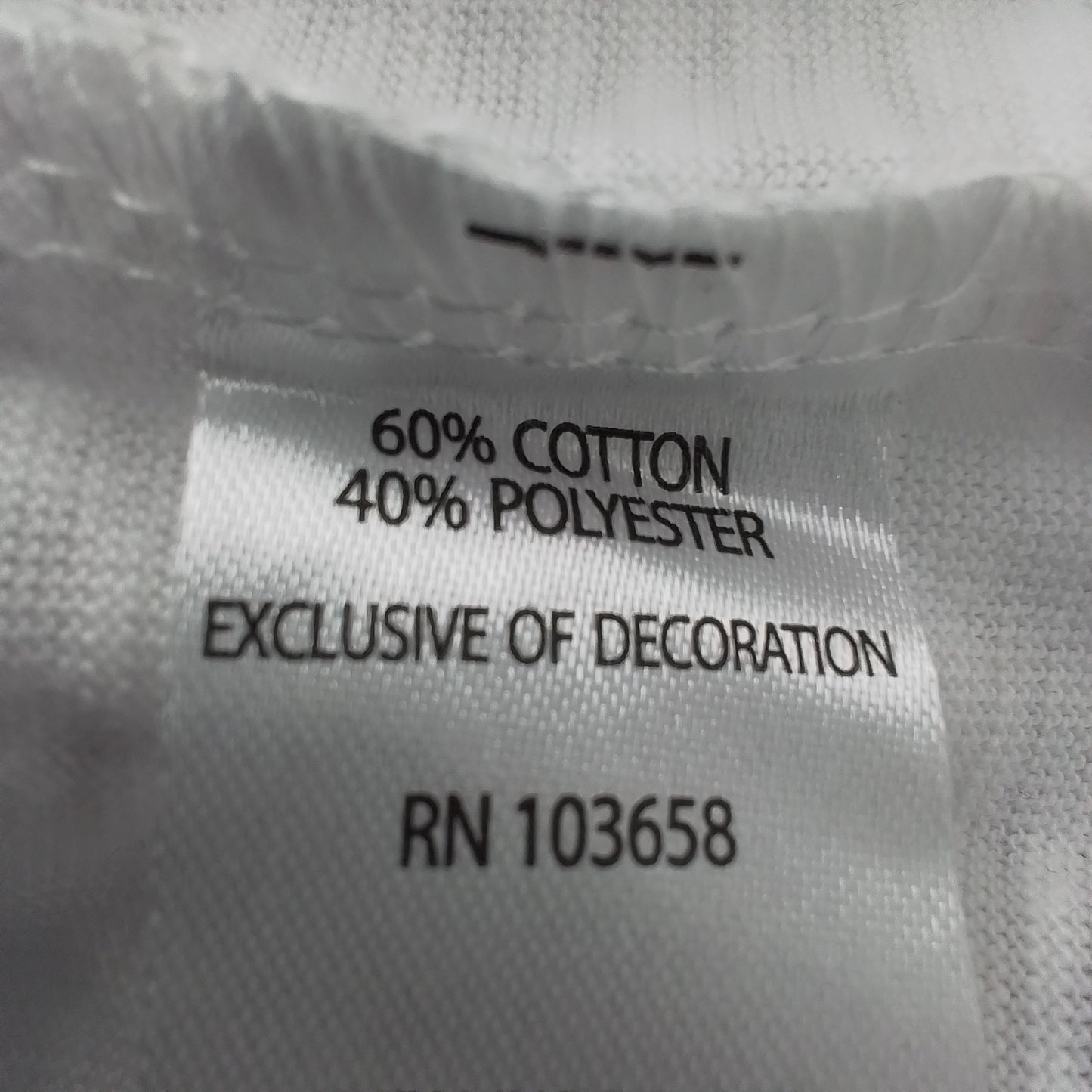 Women's White Shirt - Size L, Cotton/Polyester