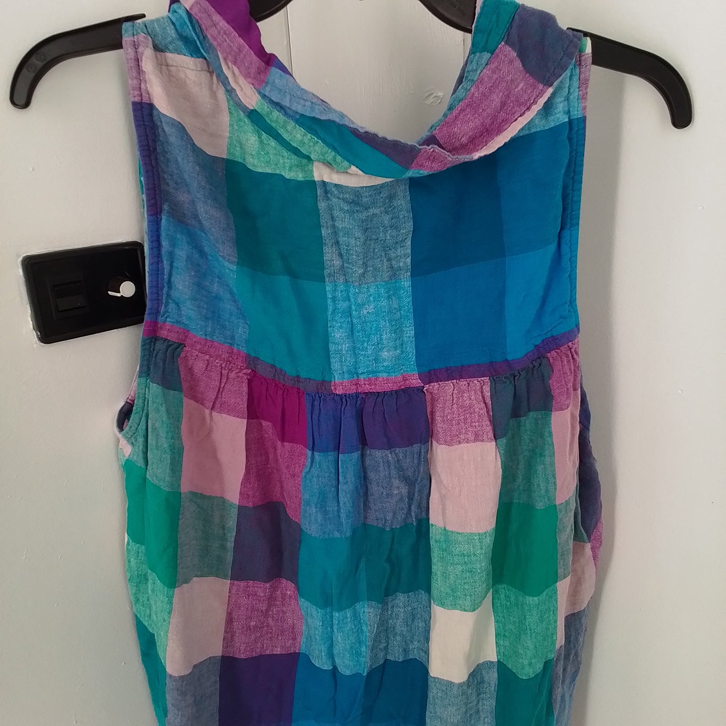 TIME AND TRU Women's Shirt XXL - Purple, Teal, Pink, Green