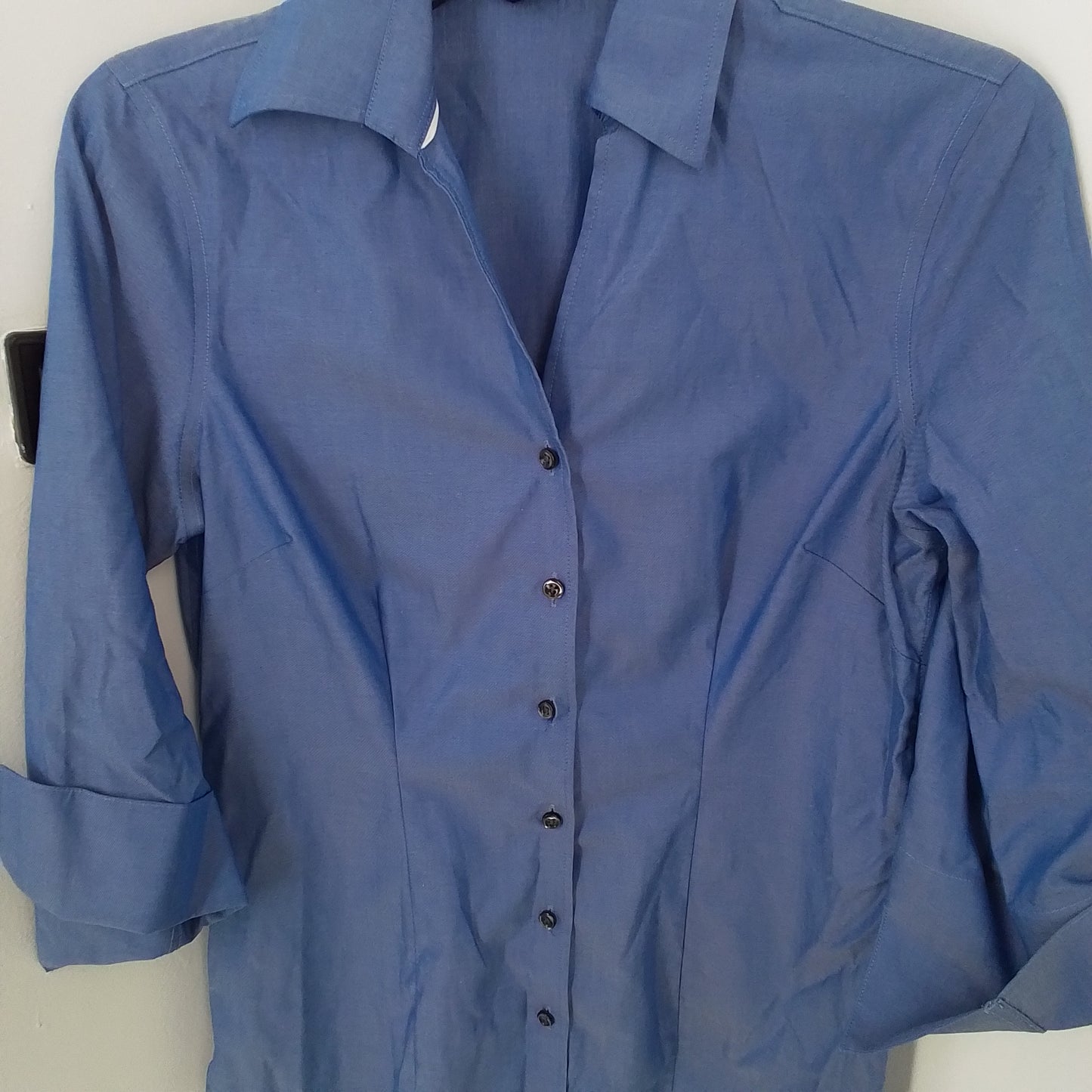 Lands' End Women's Blue Cotton Shirt