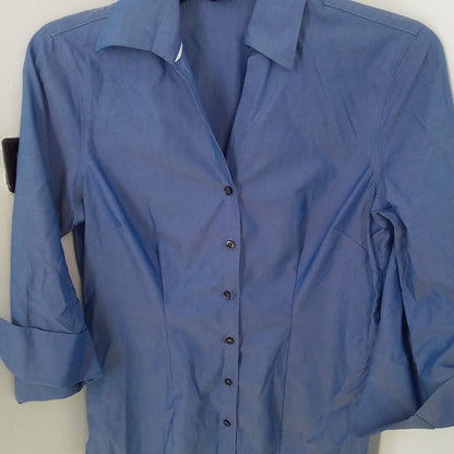 Lands' End Women's Blue Cotton Shirt