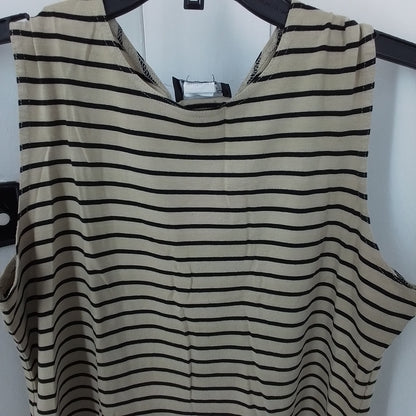 Women's Polyester Tank Top - Brown/Black