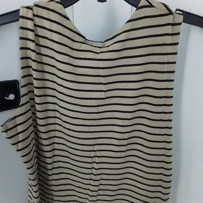 Women's Polyester Tank Top - Brown/Black