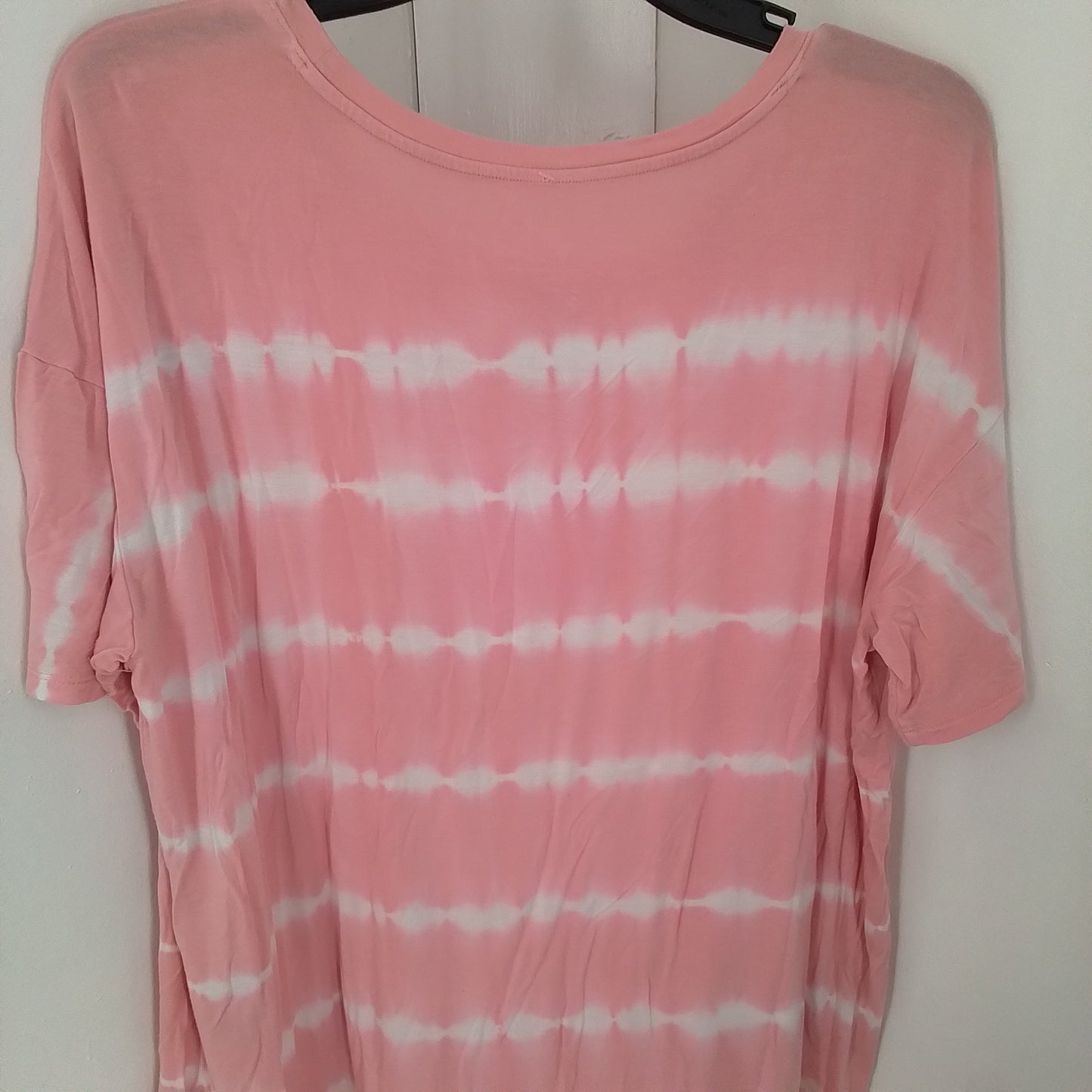 TIME AND TRU Women's T-Shirt L Pink/White