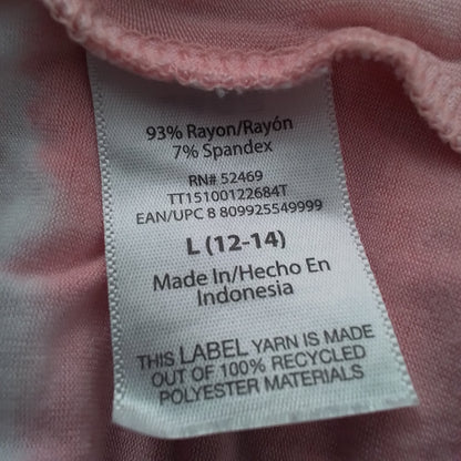 TIME AND TRU Women's T-Shirt L Pink/White