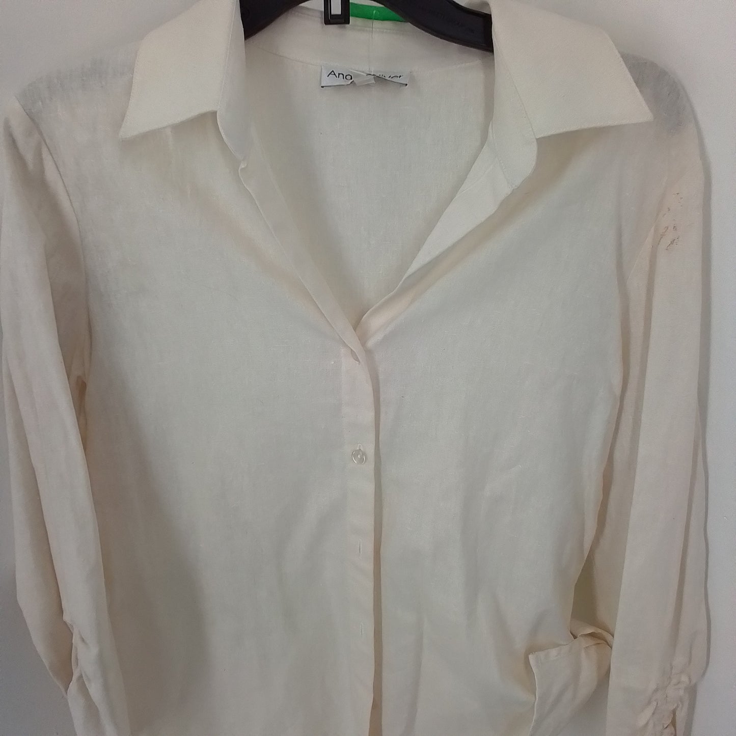 tan Women's Blouse - Rayon Linen