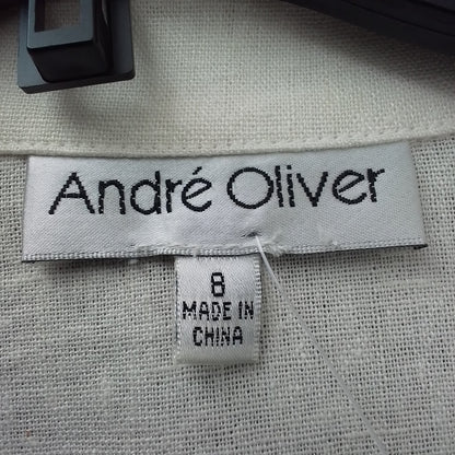 tan Women's Blouse - Rayon Linen