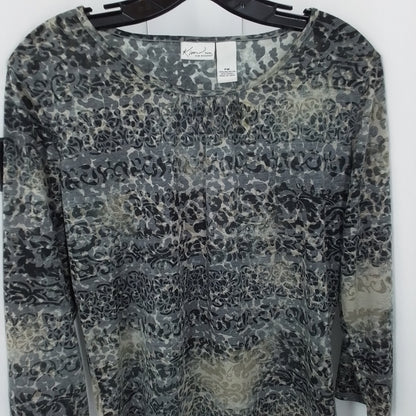 Kim Rogers Women's Shirt M Black Grey