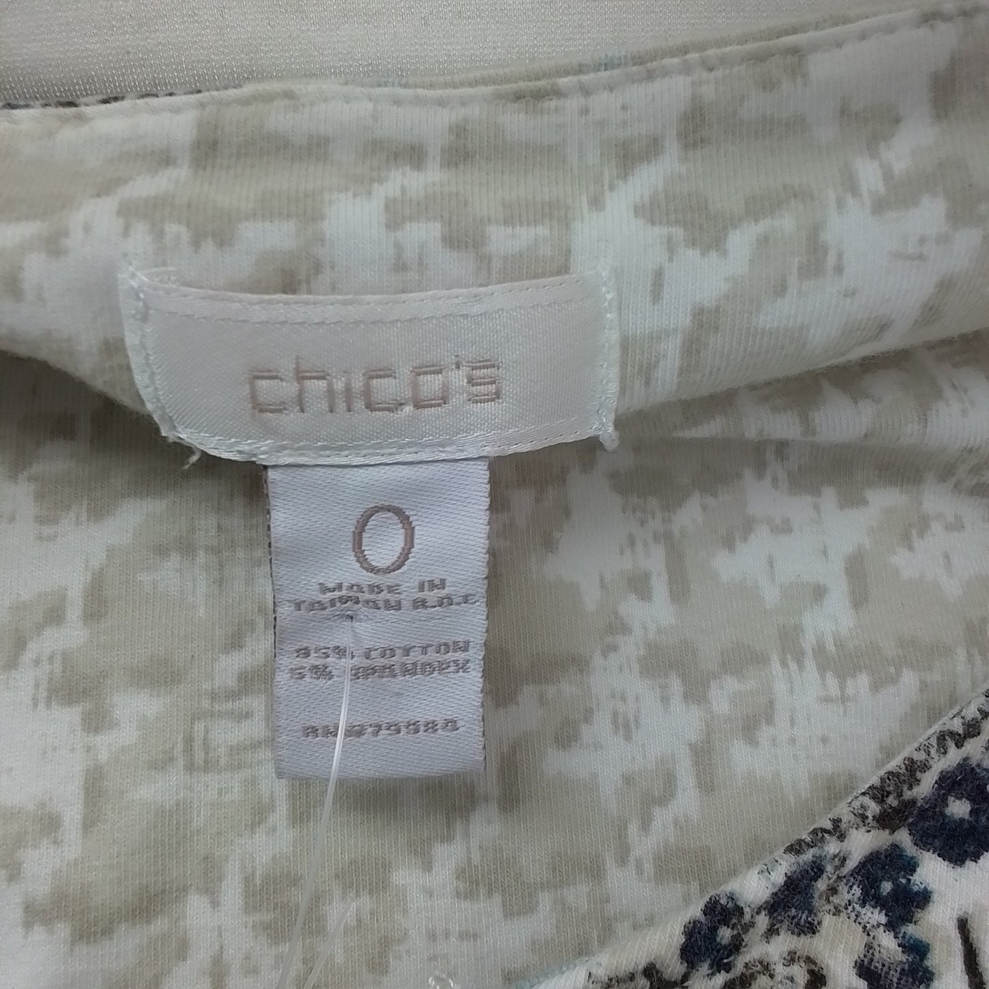 Chico's Women's Cotton Shirt - Brown, Aqua, Black