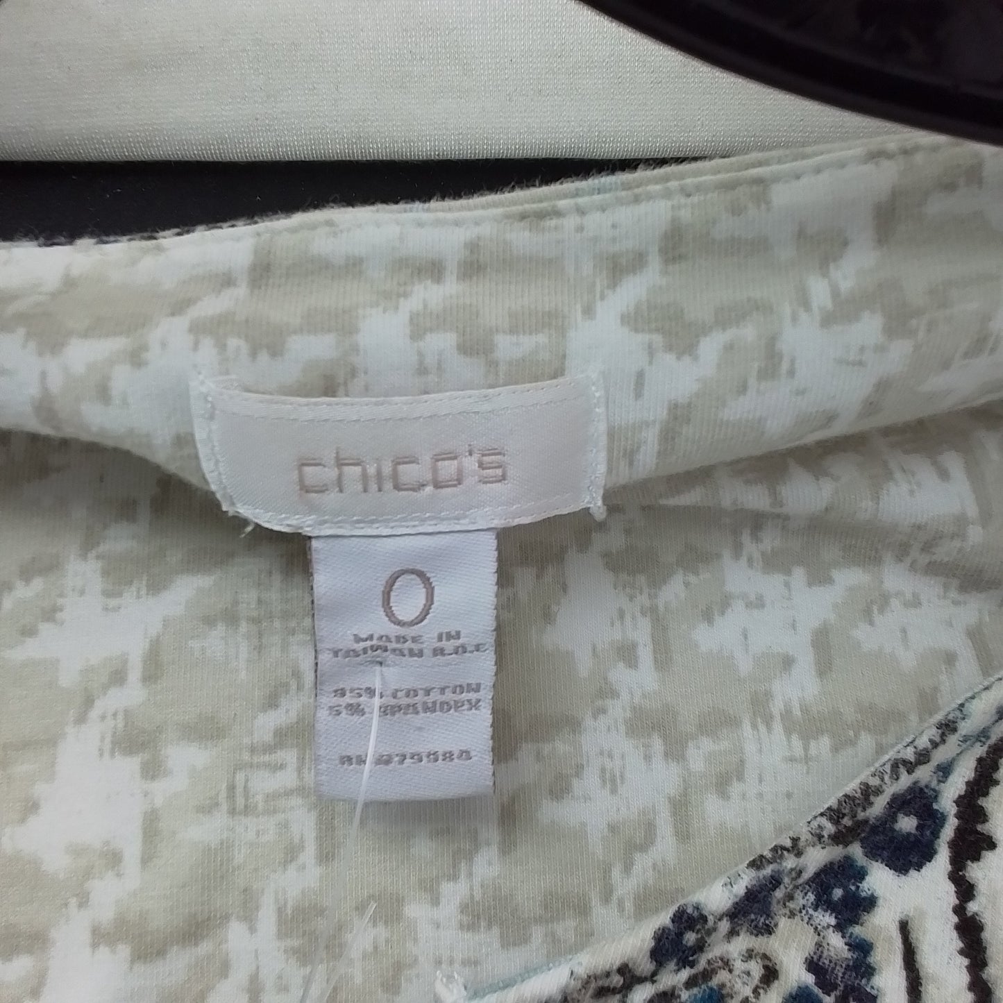 Chico's Women's Cotton Shirt - Brown, Aqua, Black