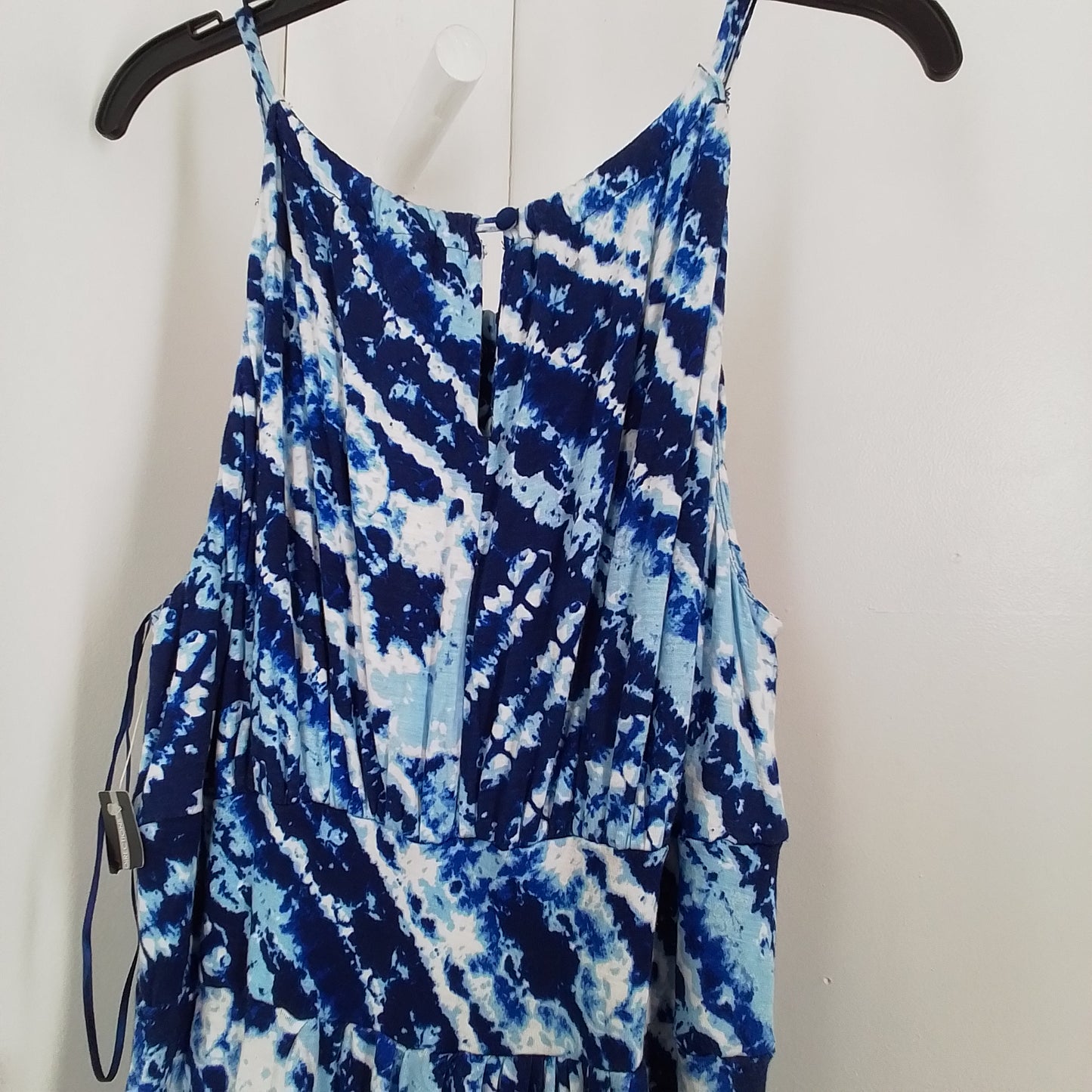 New Directions Women's Dress M Blue/Aqua/White Rayon