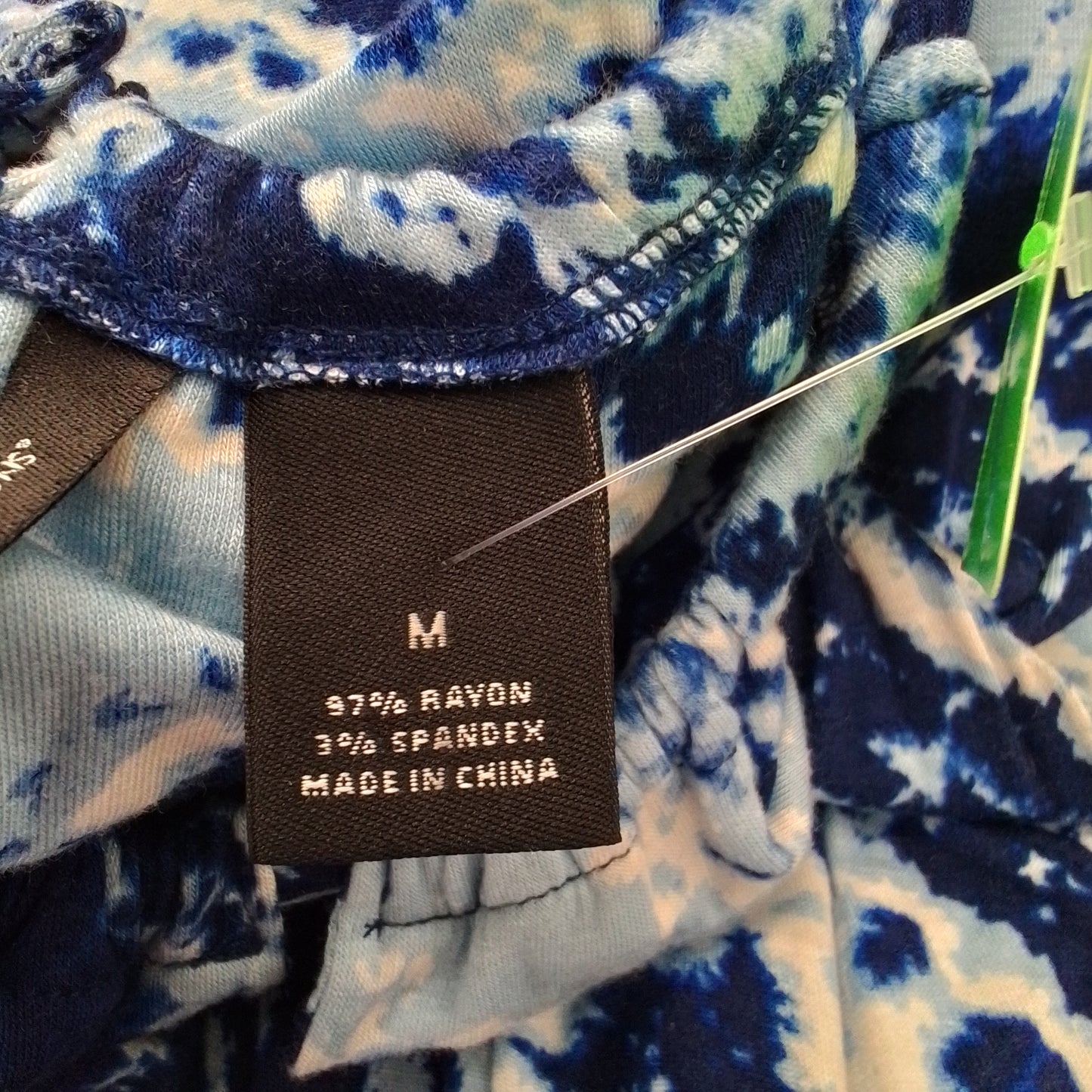 New Directions Women's Dress M Blue/Aqua/White Rayon