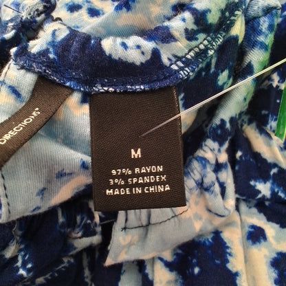 New Directions Women's Dress M Blue/Aqua/White Rayon