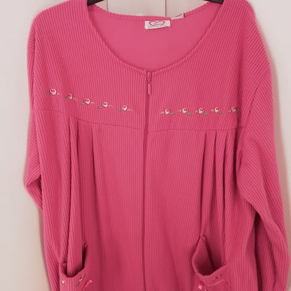 Women's Pink Pajamas - 3X, Polyester