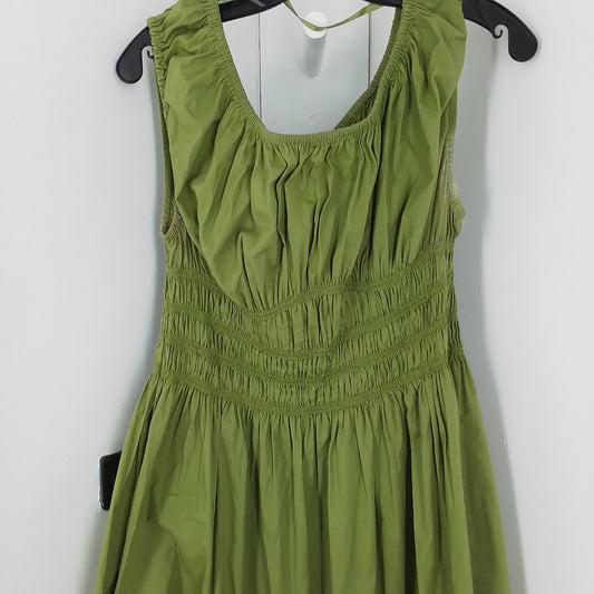 Women's Green Cotton Dress - Size 14