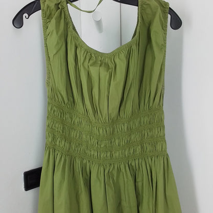 Women's Green Cotton Dress - Size 14