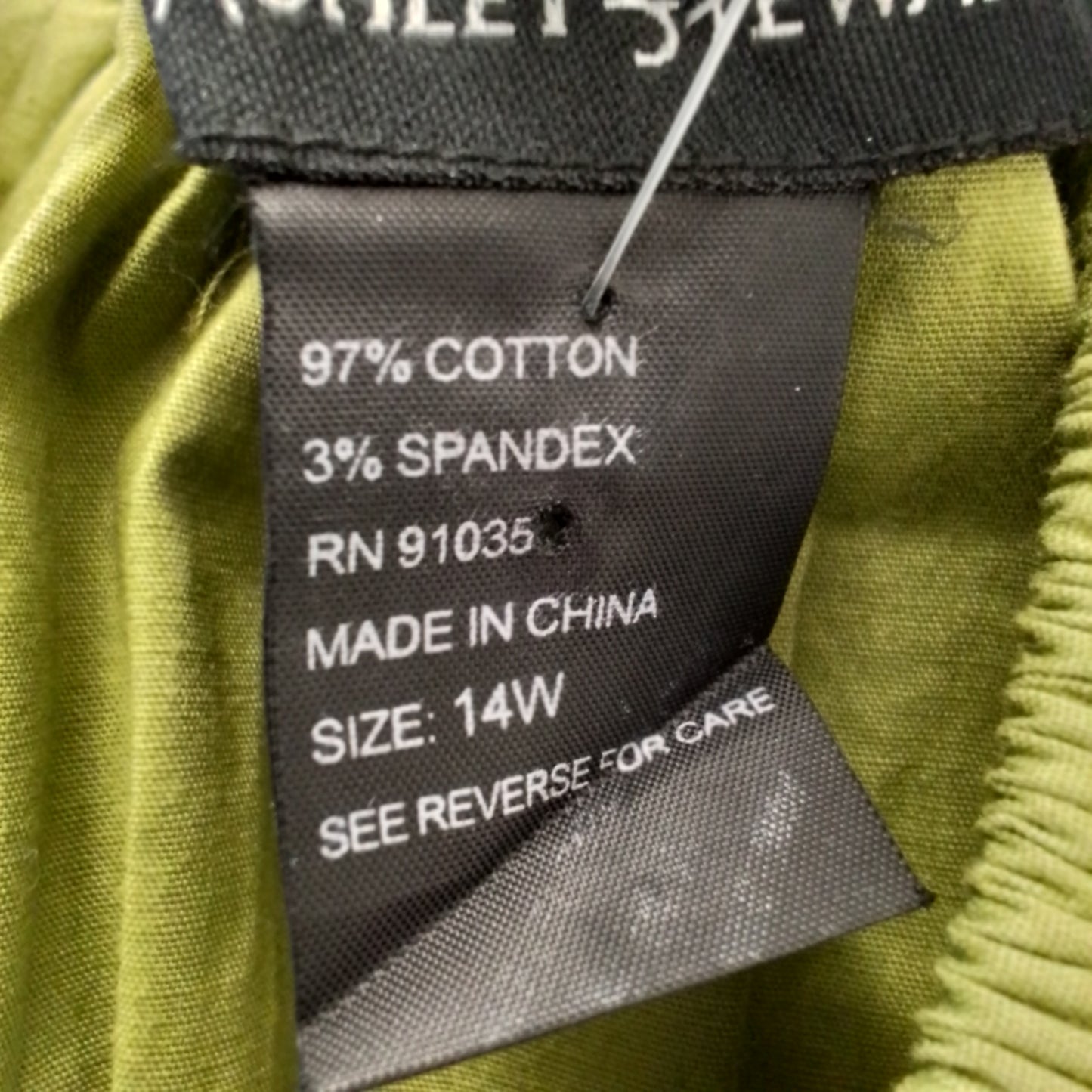 Women's Green Cotton Dress - Size 14