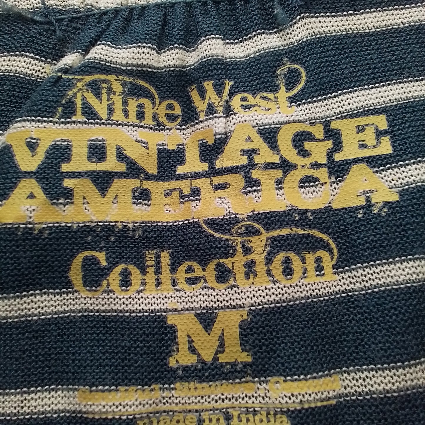 Women's Rayon Blouse - Blue/White, Size M