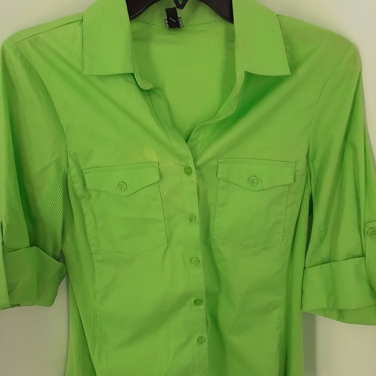 Women's Green Cotton Blouse - Size S
