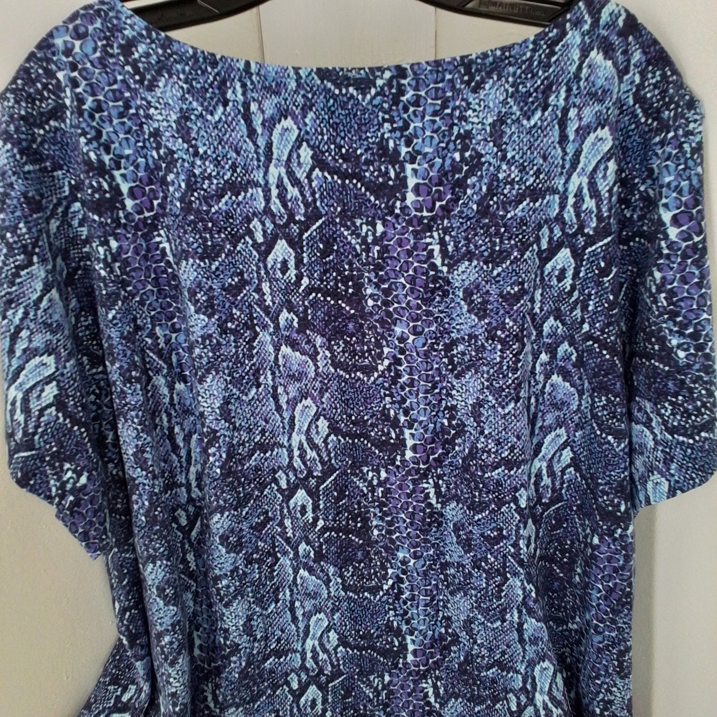 Women's Blue Cotton Shirt - 3X