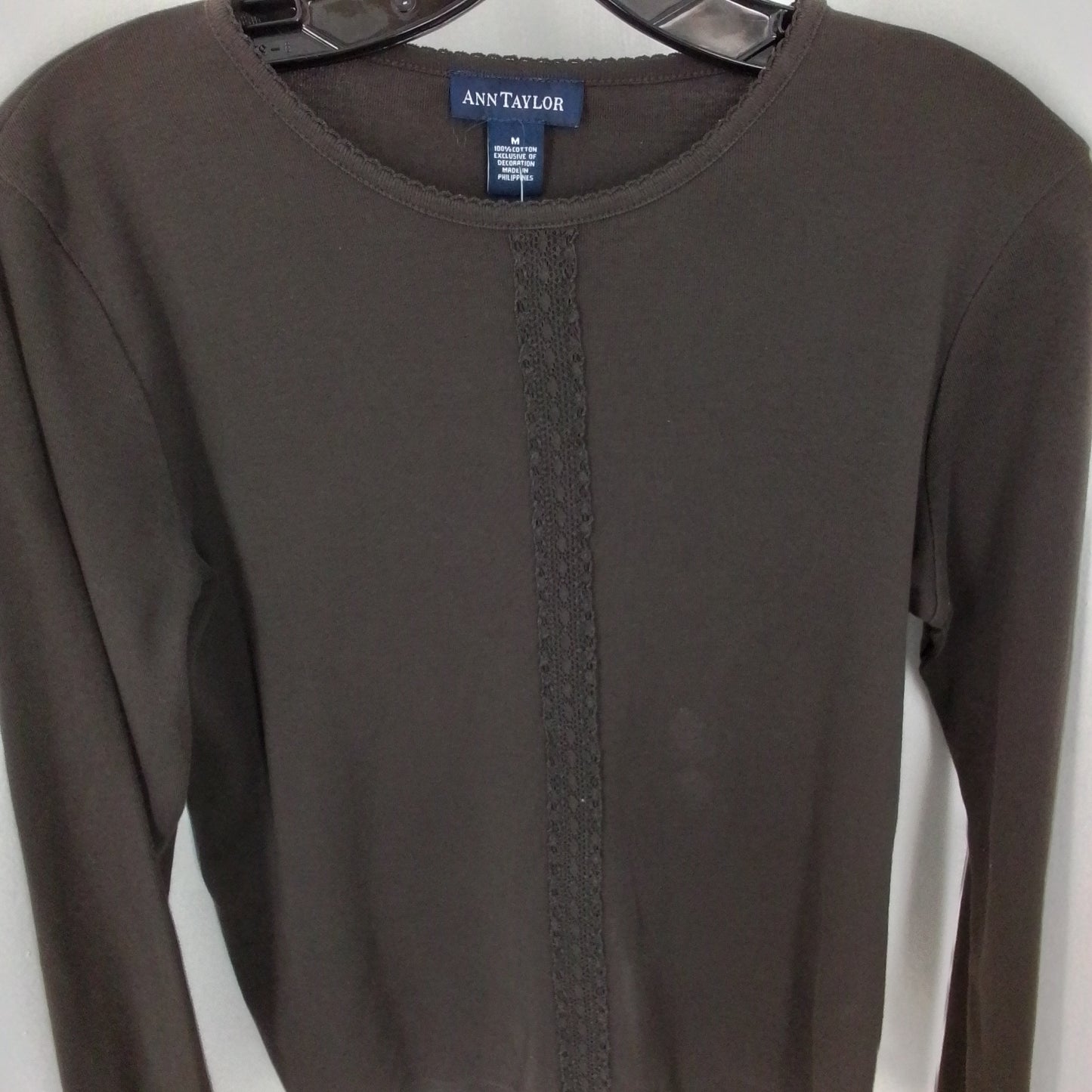 Ann Taylor Women's Brown Cotton Shirt - Size M