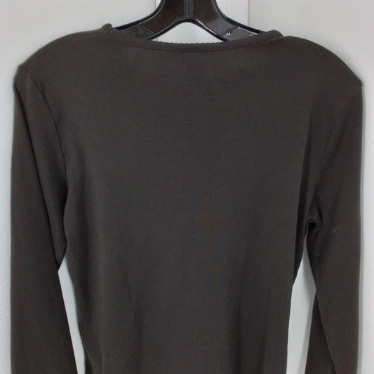 Ann Taylor Women's Brown Cotton Shirt - Size M