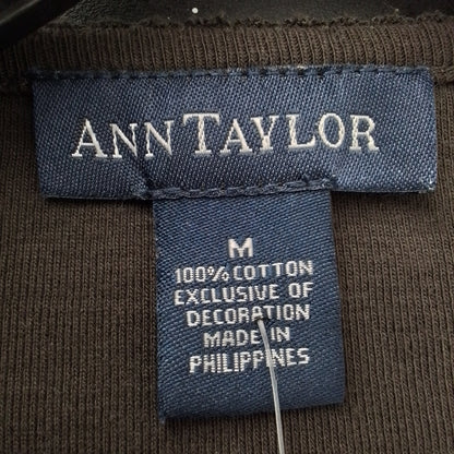 Ann Taylor Women's Brown Cotton Shirt - Size M
