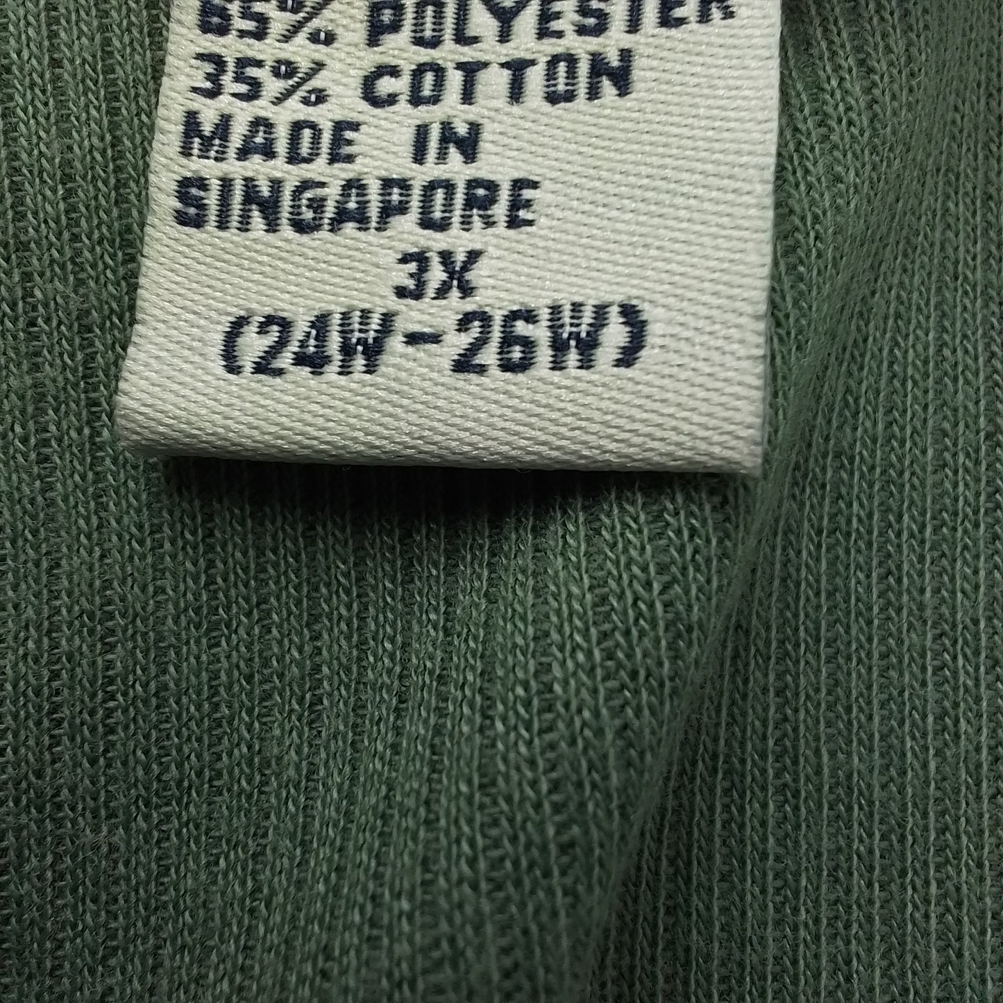 Women's Green Tank Top - Cotton/Polyester, 3x