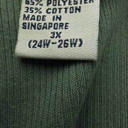 Women's Green Tank Top - Cotton/Polyester, 3x