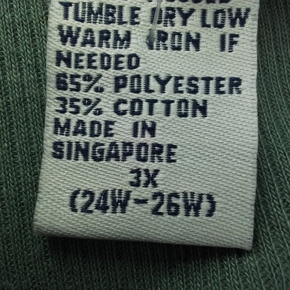 Women's Green Tank Top - Cotton/Polyester, 3x