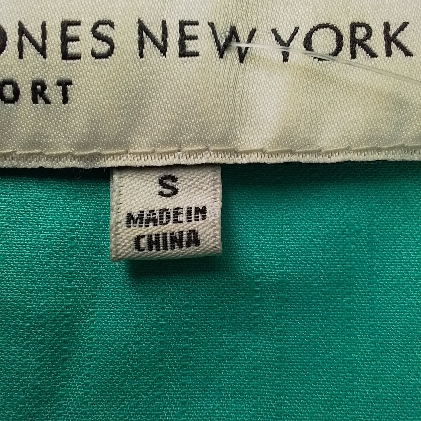 JONES NEW YORK Women's Teal Cotton Jacket - Size S