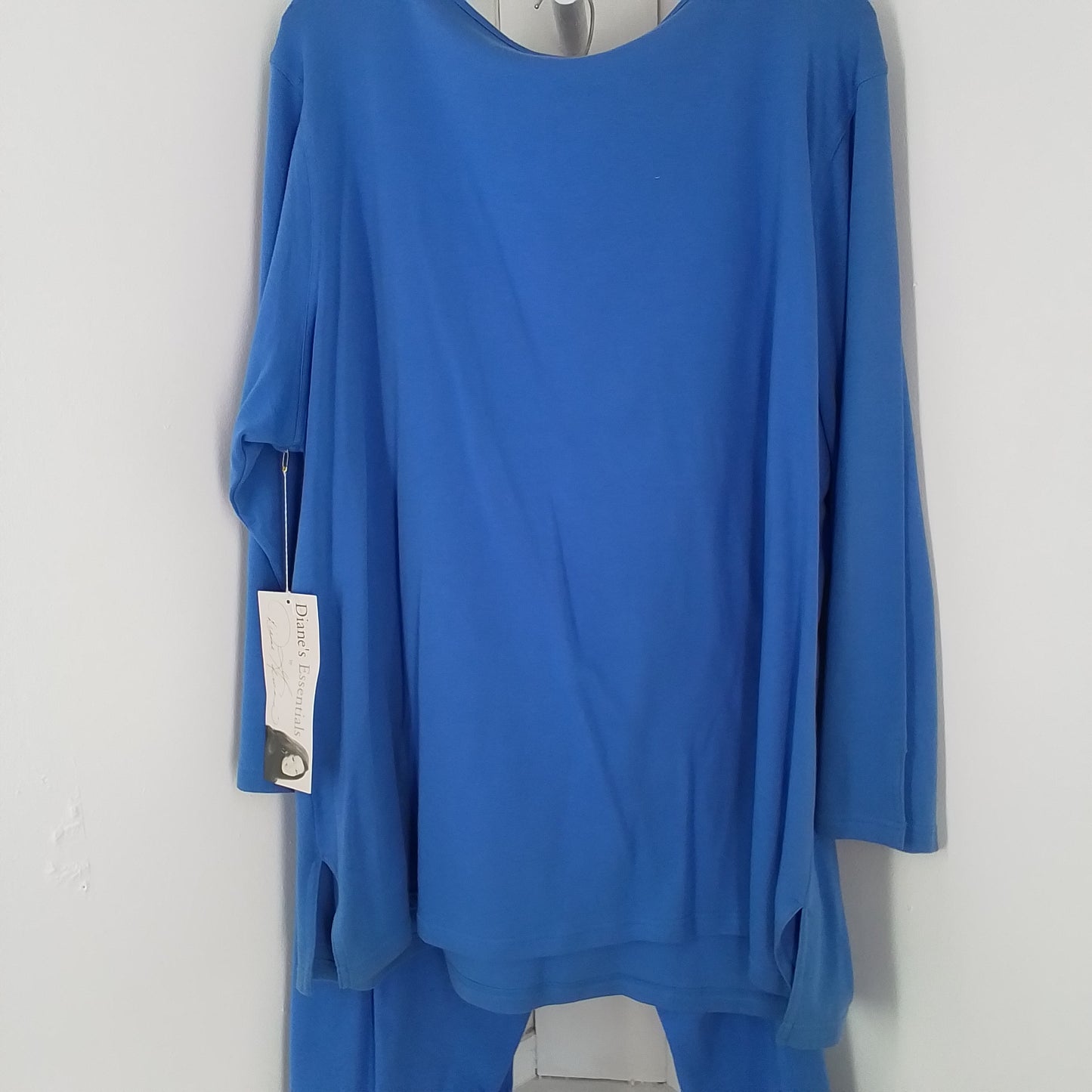 Women's Blue Cotton 2-piece shirt and pants (3x)