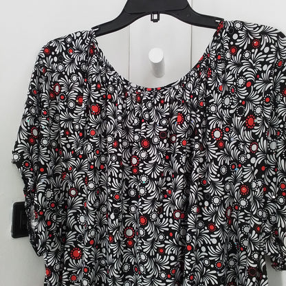 Women's Polyester Blouse - Black, White, Red