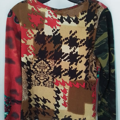 Women's Floral Polyester Shirt - Size M