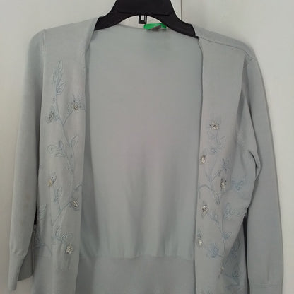 Women's Blue Silk Sweater - Size M, Gently Used