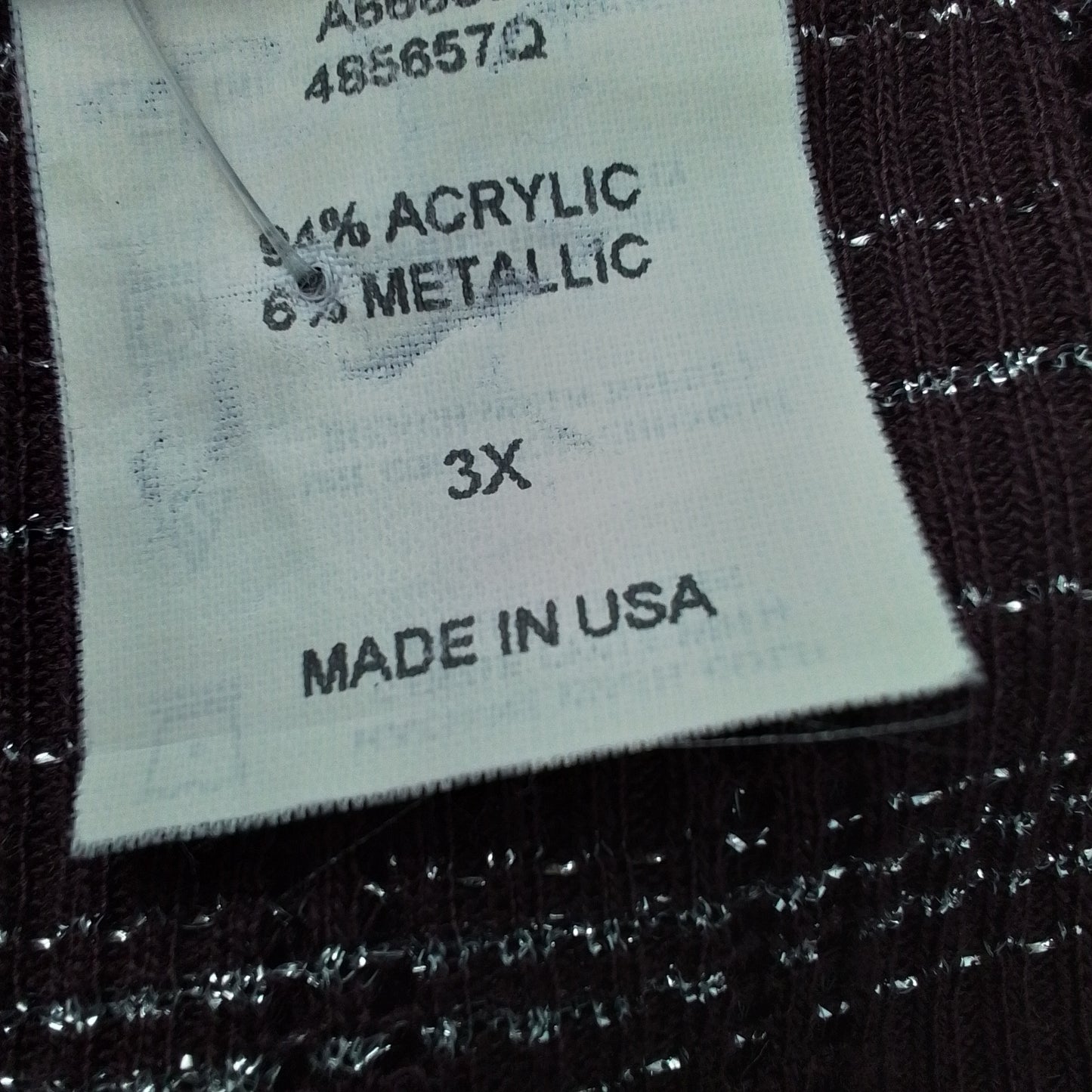 Women's Purple Acrylic Sweater - 3X