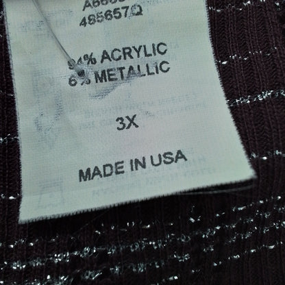 Women's Purple Acrylic Sweater - 3X