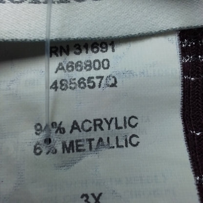 Women's Purple Acrylic Sweater - 3X