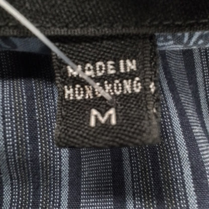 Men's Blue/Grey Cotton Button Up Shirt - Size M