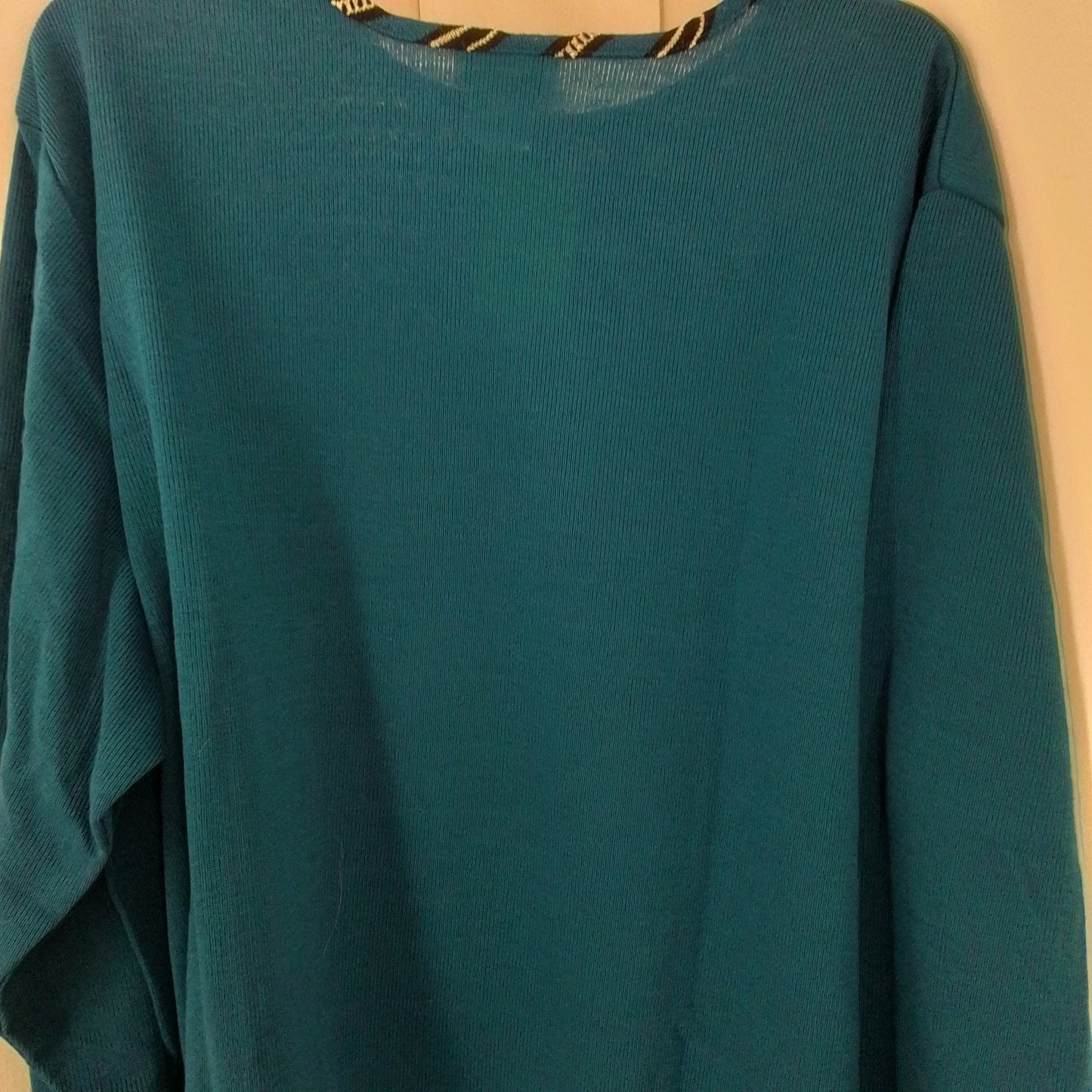 Women's Blue Shirt, 3X, Cotton/Acrylic