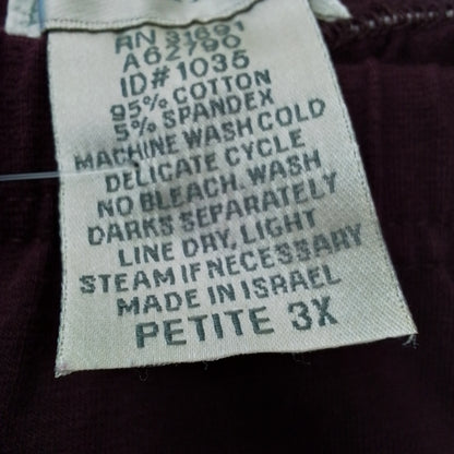 Women's Pants - Purple, Cotton (3x)