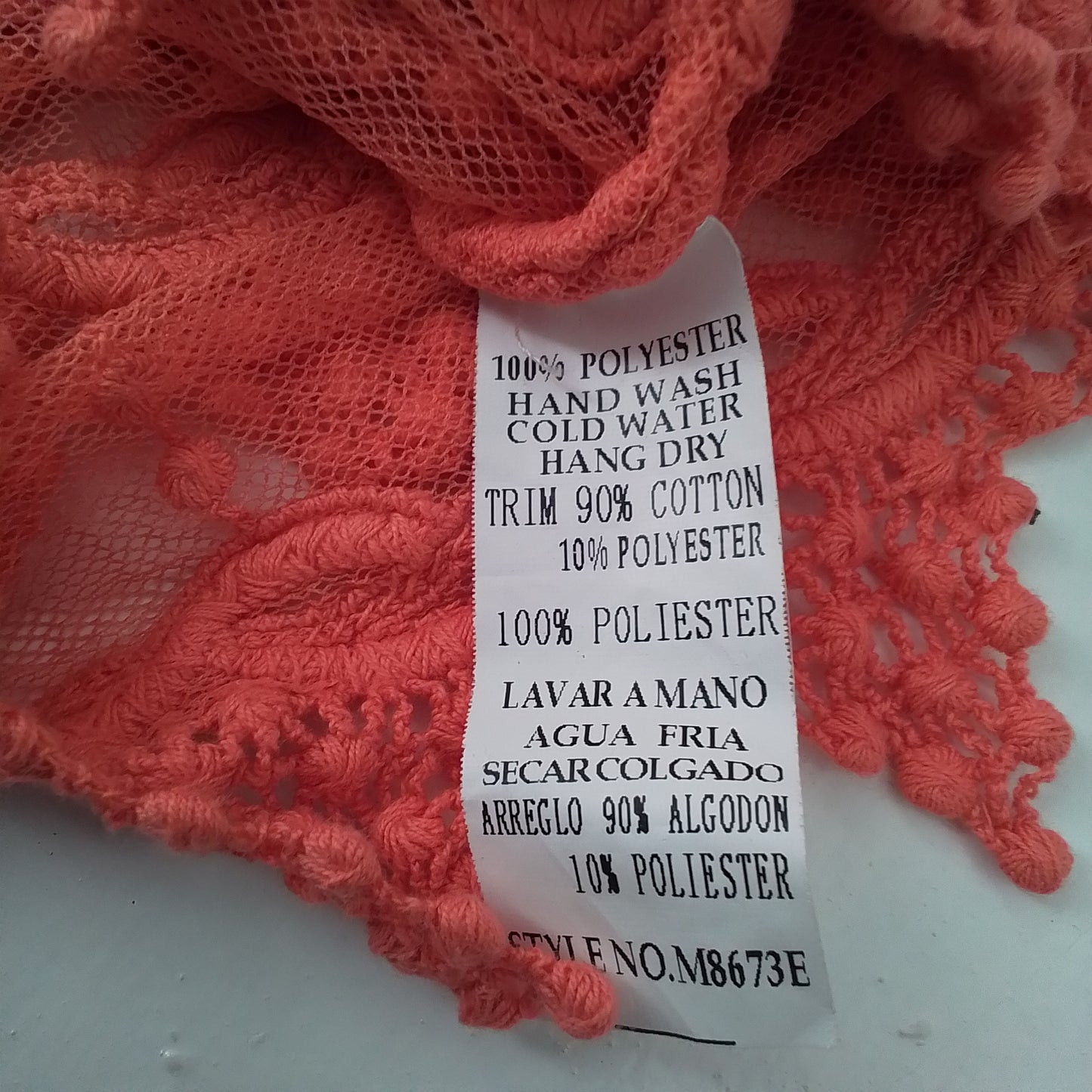 Women's Orange Blouse - Rayon Spandex size M