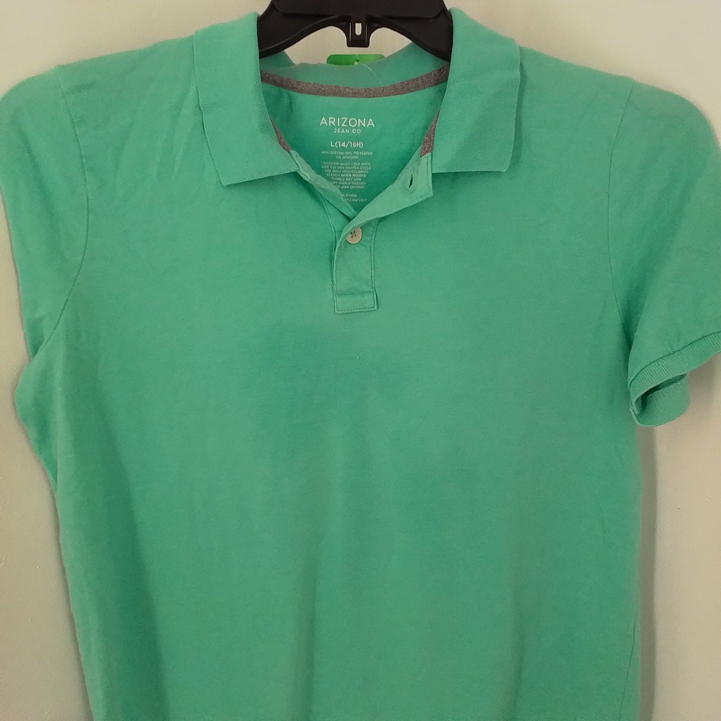 Arizona Jeans Women's Teal polo shirt-L
